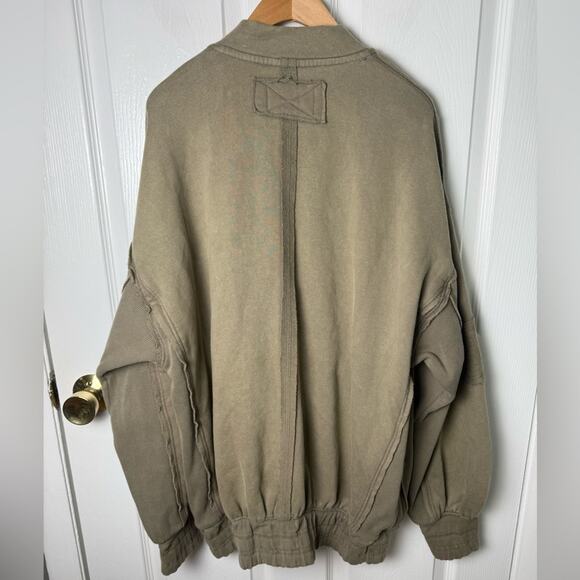 Free People Lou Moto Zip Jacket in Olive Stone XS - Picture 6 of 9